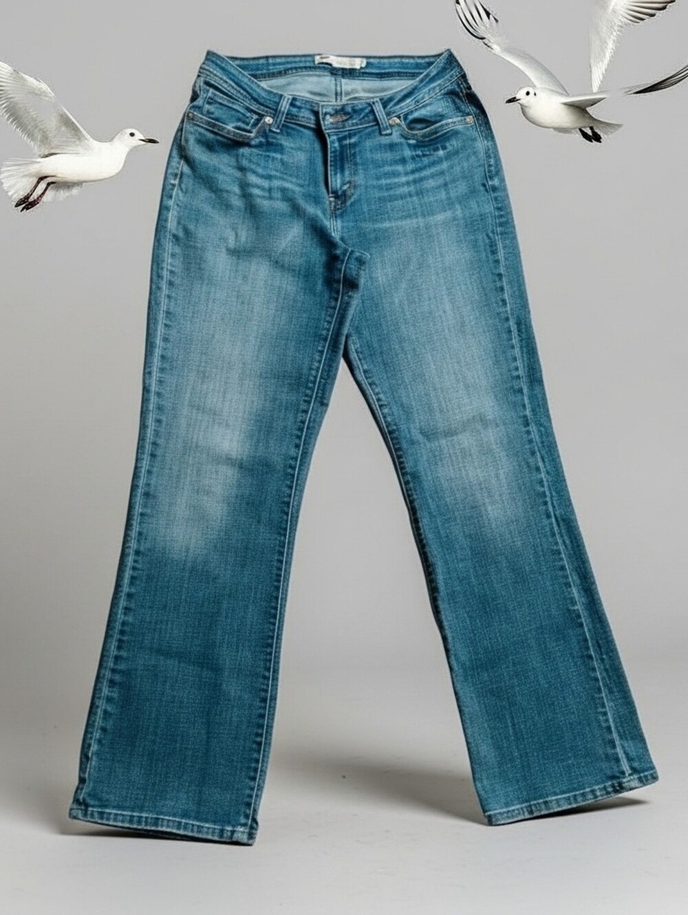 Levi's 529 Curvy Stretch Bootcut Jeans (June 2014) Mid Rise Medium Wash Size 12